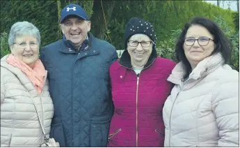  ?? (Pic: John Ahern) ?? Pat and Margaret Fenton, along with Sinead Walsh and Pauline Walsh who attended last weekend’s Christmas market in Kildorrery.