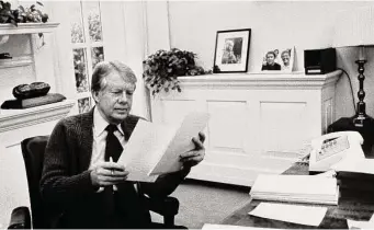  ?? AFP/TNS ?? President Jimmy Carter at his desk at the White House in Washington in 1978.