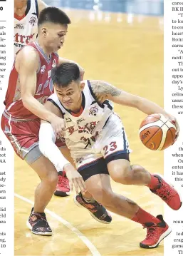  ?? ALVIN S. GO ?? THE LETRAN KNIGHTS look to hurdle the Lyceum Pirates in the next phase of the step-ladder semifinals of NCAA Season 95 today (Nov. 8).