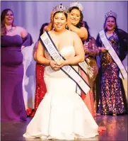  ?? SUBMITTED PHOTO ?? Amanda Sweet as she is crowned as the first-ever Miss Voluptuous America last month in Nashville.