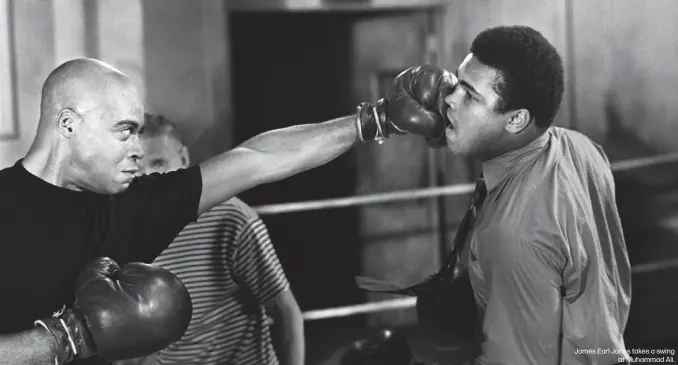 ?? ?? James Earl Jones takes a swing
at Muhammad Ali.