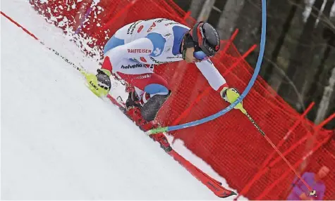  ?? KEYSTONE ?? Mauro Caviezel hat in Oberösterr­eich einmal mehr bewiesen, dass er auch im Slalom über Qualitäten verfügt.