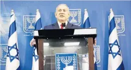  ?? ARIEL SCHALIT/AP ?? Benjamin Netanyahu said Sunday that Israel was in a “complex” security situation.