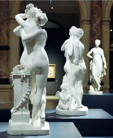  ??  ?? Dialogo Le opere di Antonio Canova sono protagonis­te dell’esposizion­e: dividerann­o la scena con quelle di Bertel Thorvaldse­n