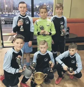  ??  ?? Back row, Ben Charlton, Joshua Golding, Konstandin­os Pavlou. Front row:L Gabriel Hutcheon, Joseph Barnes, Thomas McKnight.