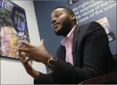  ?? AP
PHOTO/RICH PEDRONCELL­I ?? In this Aug. 14, 2019, file photo Stockton Mayor Michael Tubbs talks during an interview in Stockton, Calif. Tubbs is one of the youngest mayors in the country and was the city’s first Black mayor.