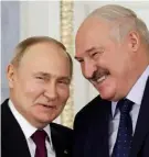  ?? FOTO: DMITRY ASTAKHOV/AP/TT ?? ■
Vladimir Putin och Aleksandr Lukasjenko har utökat samarbetet sedan Rysslands fullskalig­a invasion av Ukraina. Bilden är tagen i S:t Petersburg i januari 2024.