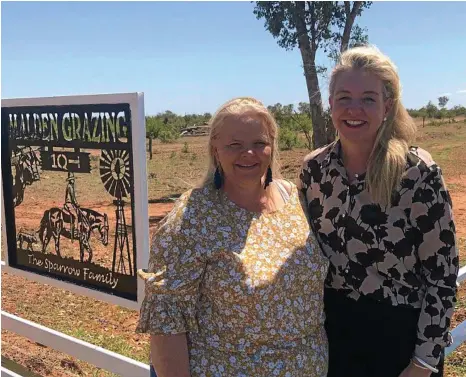  ?? PHOTO: CONTRIBUTE­D ?? UPGRADING CONNECTION­S: Better Internet for Rural, Regional and Remote Australia’s co-founder Kristy Sparrow with Senator Bridget McKenzie.