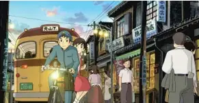  ?? Studio Ghibli ?? FILMS “Walk, Don’t Run” (1966), top, and “From Up on Poppy Hill” (2011) are set in 1960s Japan. Their plots ref lect the profound societal effects of the 1964 Tokyo Olympics and provide historical context of and insight into Japan.