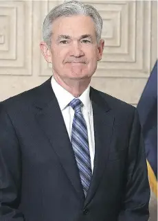  ?? ALEX WONG/GETTY IMAGES ?? Jerome Powell is sworn in Monday as the 16th chairman of the Fed. Powell confronts the challenge of whether to quicken the pace of rate hikes if inflation swings up.