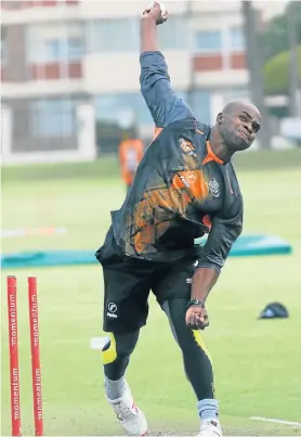 ?? Picture: FREDLIN ADRIAAN ?? SKIDDY PACE: Proteas seamer Junior Dala will be a key man for the NMB Giants in their Mzansi Super League opener on Saturday