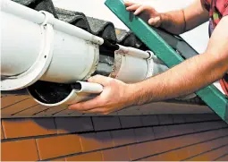  ?? DREAMSTIME ?? Keep an eye out for gutters that are sagging, cracking or leaking.