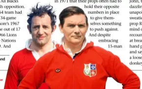  ??  ?? Killer Lions: Ray McLoughlin and Carwyn James, far right.