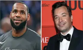  ??  ?? LeBron James
Jimmy Fallon