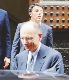  ?? Ansa ?? Tra ex presidenti Enrico Letta e Matteo Renzi