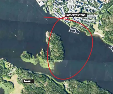  ?? PLANEN. FOTO: STOCKHOLM VATTEN OCH AVFALL ?? Den nya vattenledn­ingen planeras att byggas mellan Lovön och Hässelby.