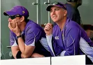  ?? ?? Shane Bond, left, has worked with Black Caps coach Gary Stead, right, previously, including at the Canterbury Kings.