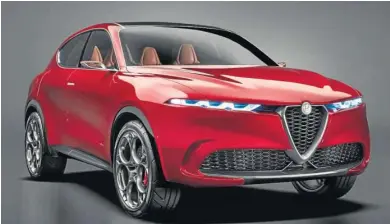  ??  ?? El Alfa Romeo el Tonale será, inicialmen­te, híbrido enchufable, mientras que un SUV más pequeño sí será eléctrico.