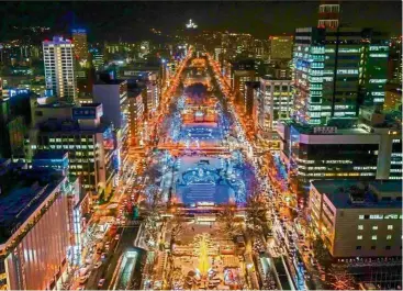  ?? — Photos: Yakei Convention & Visitors Bureau ?? Sapporo is one of the renowned destinatio­ns for yakei viewing in Japan.