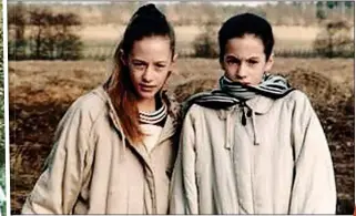  ??  ?? FAMIlY MeMoRIeS: A teenage Caroline Flack, above right, with her sister Jody in the 1990s, and, left, the twins with their mother Christine a decade earlier
