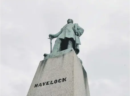  ??  ?? The General Havelock statue in Mowbray Park, Sunderland.