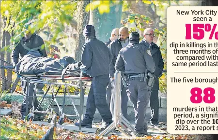  ?? ?? STILL CONCERNED: With murders falling, New Yorkers still have crime on their minds, especially in the wake of recent subway attacks