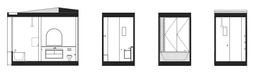  ??  ?? Bathroom elevations 1:100