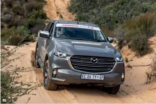  ?? ?? 01 01,03 & 06 “Identifies as more than a bakkie,” maintains Mazda. We test that both on and off the bitumen.