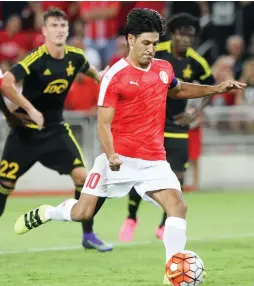  ?? (Danny Maron) ?? HAPOEL BEERSHEBA captain Elyaniv Barda hopes to be on target once more when his team visits FC Sheriff Tiraspol in Moldova tonight in the second leg of the Champions League second qualifying round.
