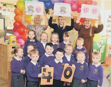  ?? ?? New Penshaw Academy Nursery celebrate 40 years of caring for children.