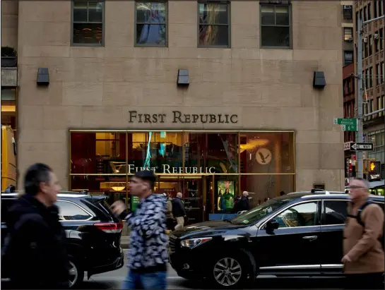  ?? GABBY JONES — THE NEW YORK TIMES ?? Midsize and regional banks such as First Republic provide the bulk of commercial real estate loans to businesses.