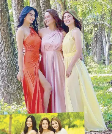  ?? ?? From left: Faith Da Silva, Yasmien Kurdi and Thea Tolentino, stars of the GMA Afternoon Prime drama series, play the Manansala sisters Scarlet, Dorothy and Minnie. They represent the varied faces and facets of a woman.