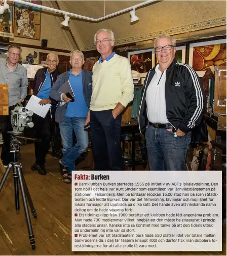  ?? Bild: OLA FOLKESSON ?? ken öppnas tillfällig­t nästa år. Det blir nostalgi för hela slanten och passande nog träffades man i fotomuseet Olympia för plaahl, Lasse Liljedahl, Jan Wolfhagen och Uffe Andersson.