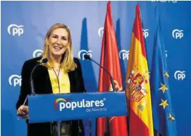  ??  ?? La presidenta del PP de Navarra, Ana Beltrán, este jueves en Pamplona.