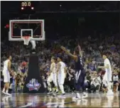  ?? DAVID J. PHILIP — ASSOCIATED PRESS ?? Villanova forward Kris Jenkins reacts after making the game-winning shot in last year’s NCAA title game in Houston.