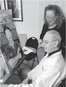  ??  ?? At Davis Art School in the ByWard Market, owner Marcia Lea and student Sami Mohanna share a passion for art.