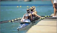  ?? Picture: MARK ANDREWS ?? FULL STEAM AHEAD: Rowers, from St Stithians in Johannesbu­rg, get in much-needed practice for this weekend’s Buffalo Regatta