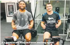  ??  ?? It’s great to see Kieran Foran smiling again.
