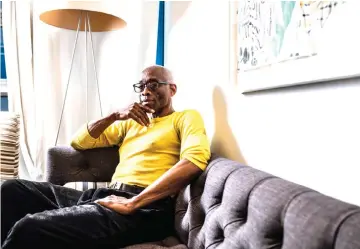  ??  ?? Bill T Jones in his New York office at Live Arts. — Photos for The Washington Post by Chris Sorensen