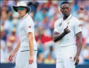  ?? REUTERS ?? South Africa pacers Kagiso Rabada (right) and Morne Morkel broke the back of England’s batting on Sunday.