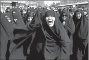  ?? AP/VAHID SALEMI ?? Iranians gather Friday in Tehran to protest over the hajj deaths, blaming Saudi Arabia.