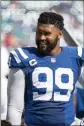  ?? DOUG MURRAY — THE ASSOCIATED PRESS ?? Colts defensive tackle DeForest Buckner initially was heartbroke­n when he was traded from the 49ers, but now says it was the best thing that could have happened.