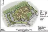  ?? SUBMITTED RENDERING ?? Site plan of proposed senior living facility to be built on the north side of Towamencin Avenue. Rendering developed by Lenity Architectu­re and provided courtesy of Towamencin Township.