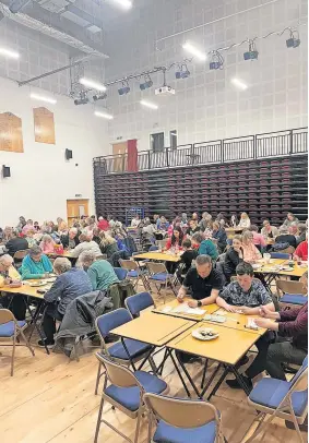  ?? ?? Busy
There was a good turnout for the bingo tea in Crieff