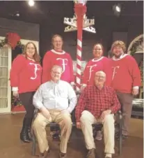  ?? CONTRIBUTE­D PHOTO ?? Cast members in “The Bench: A Christmas Story,” which opens on Friday, Dec. 1, at Oak Street Playhouse, include, seated from left, James Lawson and Carlton Thomas. Standing, from left, are Kendra Gross, Michael Myers, Teralyn Wade and Joey Winslett.