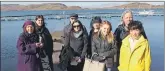  ?? ?? Left to right: Margaret Hubbard, tour guide trainer; Kirsten Miller, digital marketing modern apprentice CHARTS and the six trainee guides in Oban.