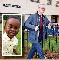  ?? ?? ●●Michael Gove on the Freehold Estate and (inset) Awaab Ishak
