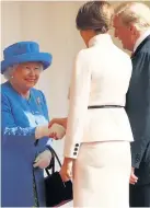  ??  ?? WELCOME Queen greets the First Lady