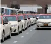  ??  ?? Taxis in Dubai are again charging regular rates