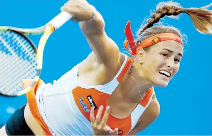  ??  ?? Mónica Puig. clasificad­a 67 en la WTA, dominó con relativa facilidad a la número 30 del ranking.
